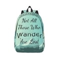 thumbnail image 1 of Naloa Not All Those Who Wander Are Lost1 Canvas Backpack for Men Women Rucksack Casual Travel Daypack College Tote Satchel Bookbag for Teens-Small, 1 of 7