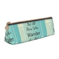 thumbnail image 1 of Naloa Not All Those Who Wander Are Lost1 Print Leather Pencil Case - Portable Big Capacity Pencil Pouch Organizer Bag Stationery Bag for Work & Office Pencil Pen Case, 1 of 5