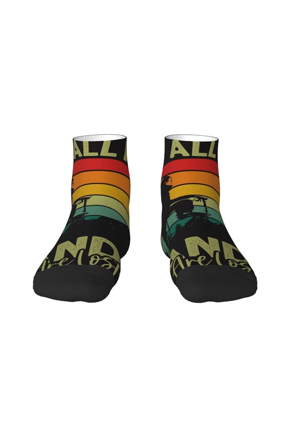 Not All Who Wander Are Lost 1 Ankle Socks for Women Non Slip Socks No Show Socks Classic Low Cut Casual Socks Casual Socks