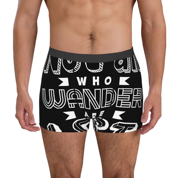 Naloa Not All Who Wander Are Lost 2 Mens Underwear - Boxers for Men, Mens Boxer Briefs, Classic Briefs for Men-X-Large