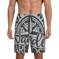 thumbnail image 1 of Naloa Not All Who Wander Are Lost2 Men's Short Pajama Pants, Lounge Comfort Shorts with Elasticized Waistband and Side Pockets - X-Large, 1 of 9
