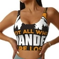 thumbnail image 1 of Naloa Not All Who Wander Are Lost4 Sports Bras for Women, High Support Bra with Removable Pads, Comfortable - Medium, 1 of 9