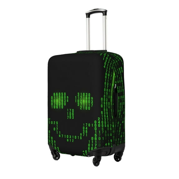 Naloa Numbers Skull Elastic Suitcase Protector, Travel Suitcase Protector Cover Fits 18-32in Suitcase(No luggage included)-X-Large