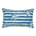 thumbnail image 1 of Naloa Ocean on Striped Pillowcase, Throw Pillowcase, Wrinkle-Free, Stain-Resistant with Hidden Zipper for Bedroom Sofa - 16"x24", 1 of 9