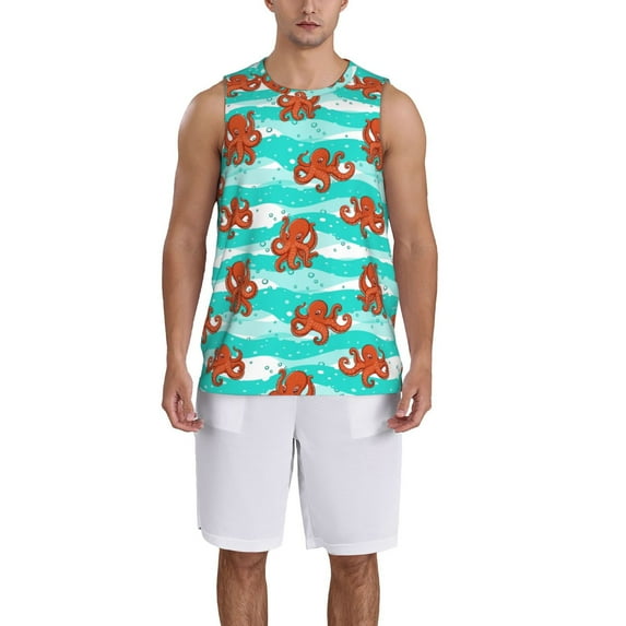 Naloa Octopuses Basketball Jersey Reversible Men's Mesh Athletic Sports Shirts Training Practice S-4XLMedium