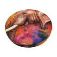 thumbnail image 1 of Naloa Oil Paintings of Elephants Round Bar Stool Cushion Cover 12-14 inch, Fits Kitchen, Office, Restaurant Chairs - 13 inch, 1 of 7