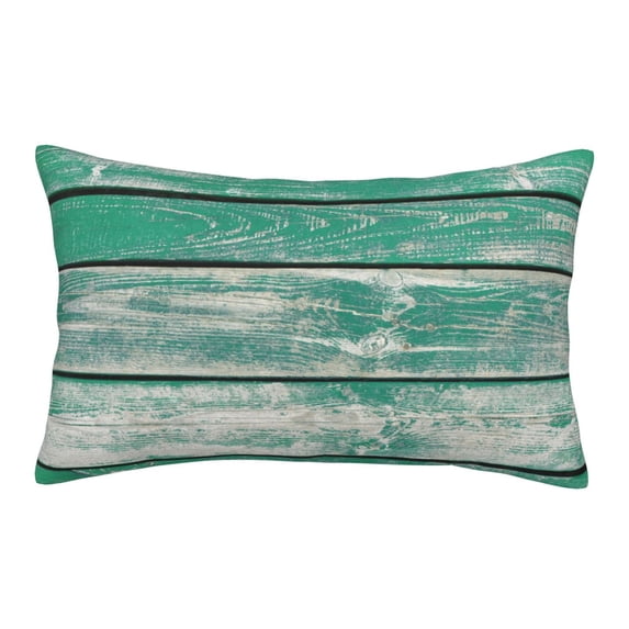 Naloa Old Green Wooden Pillowcase, Throw Pillowcase, Wrinkle-Free, Stain-Resistant with Hidden Zipper for Bedroom Sofa-16"x24"