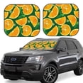 thumbnail image 1 of Naloa Orange 2 Piece Foldable Car Sun Shades, Car Windshield Sunshade, Front Window Sunshade for Car, Truck, SUV - Large, 1 of 7