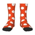 thumbnail image 1 of Naloa Orange And White Polka Dot1 Kids Socks Unisex Kids and Toddlers' Crew Socks, ,1 Pairs, 1 of 5