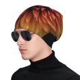 thumbnail image 1 of Naloa Orange Dalia Soft Beanie Hat, Knit Beanie Daily Beanie in Fine Knit for Women Men Winter Travel, Outdoor, 1 of 7