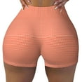 thumbnail image 1 of Naloa Orange Gingham Biker Shorts for Women Seamless Scrunch Short Women’s Yoga Shorts for Gym Running Sport Shorts - Large, 1 of 9