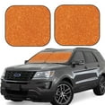thumbnail image 1 of Naloa Orange Glitter 2 Piece Foldable Car Sun Shades, Car Windshield Sunshade, Front Window Sunshade for Car, Truck, SUV - Medium, 1 of 7