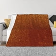 thumbnail image 1 of Naloa Orange Glitter Flannel Fleece Throw Blanket for Bed Couch, Thick Blanket - All Seasons Suitable for Women, Men and Kids-60"x50", 1 of 6
