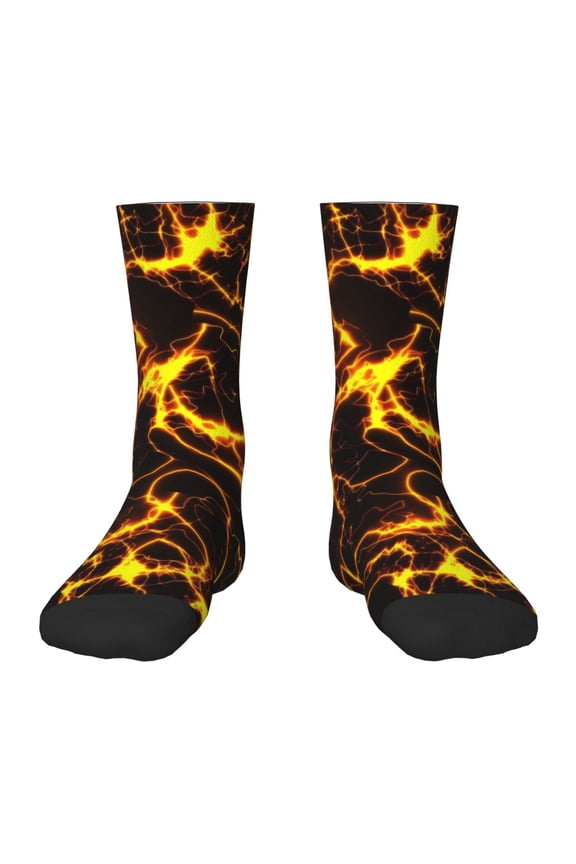 Orange Lightning Kids Socks Unisex Kids and Toddlers' Crew Socks, ,1 Pairs