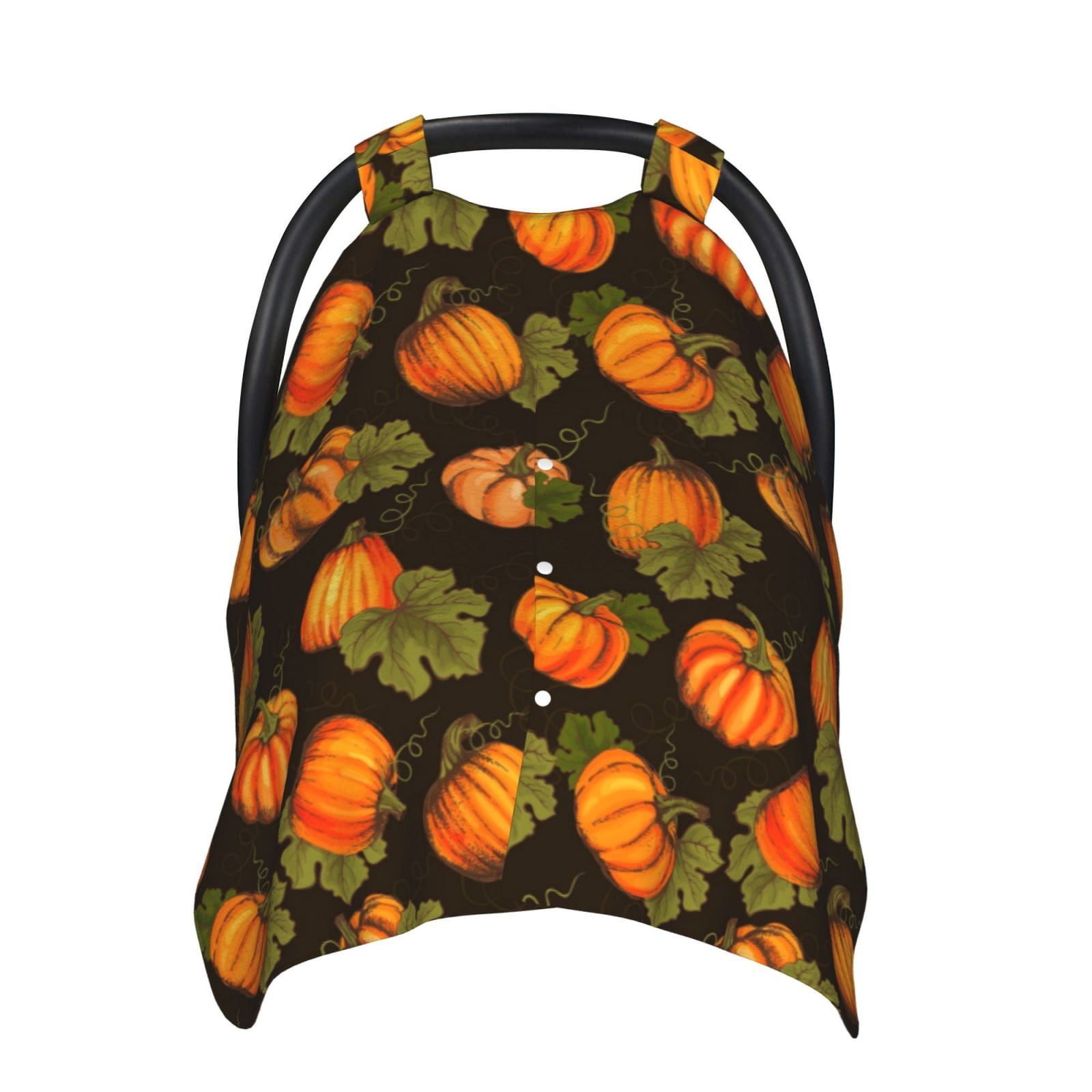 Naloa Orange Pumpkin Baby Car Seat Cover, Breathable Baby Carrier Cover, Multiuse Baby Carrier Cover & Nursing Breastfeeding Cover