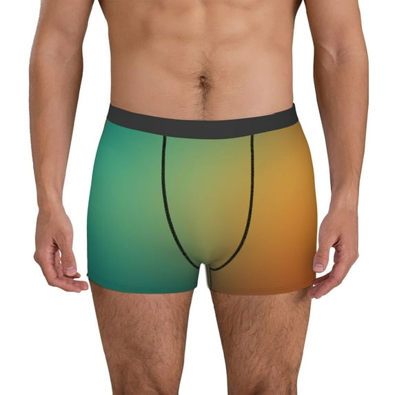 Naloa Orange To Teal Gradient Mens Underwear - Boxers for Men, Mens Boxer Briefs, Classic Briefs for Men-Small