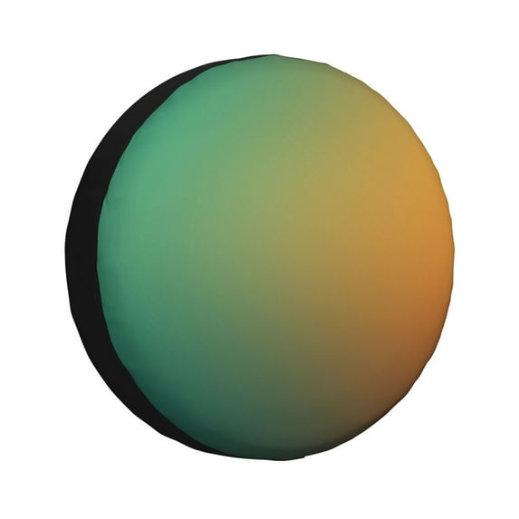 Naloa Orange To Teal Gradient PVC Leather Spare Tire Wheel Cover Spare Tire Cover, for Car Truck SUV Camper Trailer Universal Fit(14-17in)-14 inch
