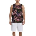 thumbnail image 1 of Naloa Orchids Flowers Basketball Jersey Reversible Men's Mesh Athletic Sports Shirts Training Practice S-4XLXX-Large, 1 of 6