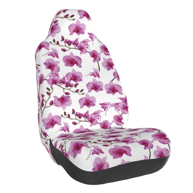 Naloa Orchids Flowers Car Seat Covers Universal Front Seat Coves for