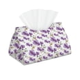 thumbnail image 1 of Naloa Orchids Flowers Print Leather Tissue Box Cover Rectangle | Long Tissue Box Cover | Tissue Box Holder | Tissue Holder for Bathroom, 1 of 9