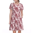 thumbnail image 1 of Naloa Orchids Flowers Print Womens Summer A-Line Dress with Pockets,Short Sleeve Dresses,Flowy Beach Swing Dress for Vacation Travel, 1 of 6
