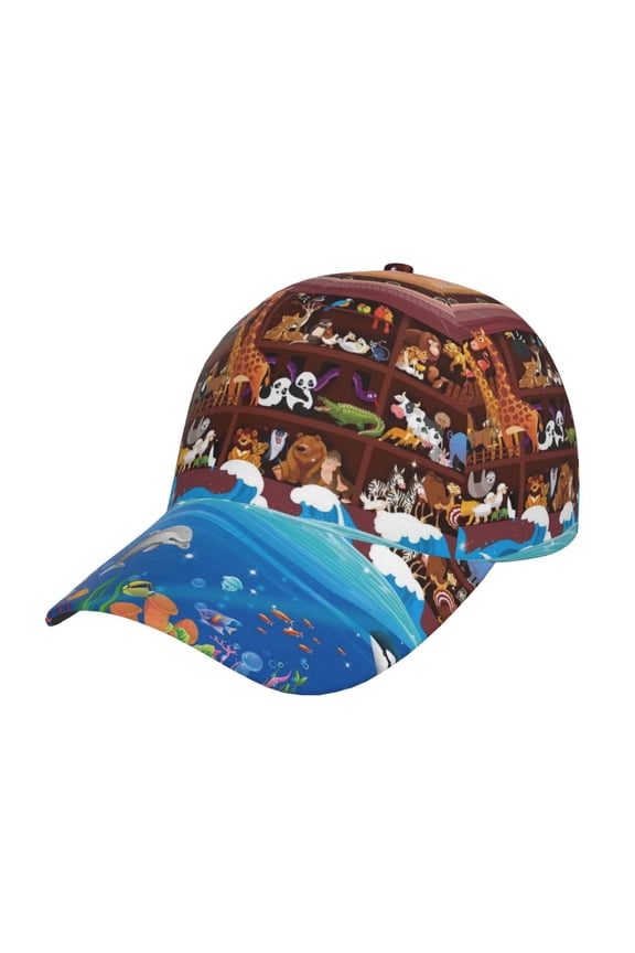 Original Classic Low Profile Hat Men Women Baseball Cap Dad Hat Adjustable Unconstructed Animals On Noah's Ark2 Print Cap
