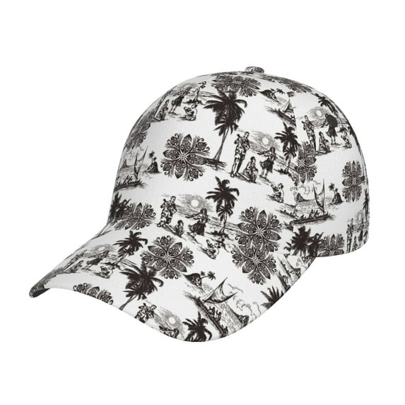 Naloa Original Classic Low Profile Hat Men Women Baseball Cap Dad Hat Adjustable Unconstructed Beach Print Cap