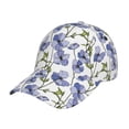 thumbnail image 1 of Naloa Original Classic Low Profile Hat Men Women Baseball Cap Dad Hat Adjustable Unconstructed Blue Flax Flowers Print Cap, 1 of 9