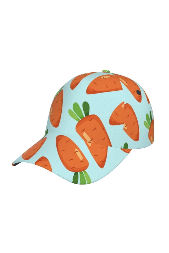 Original Classic Low Profile Hat Men Women Baseball Cap Dad Hat Adjustable Unconstructed Cartoon Carrot Print Cap