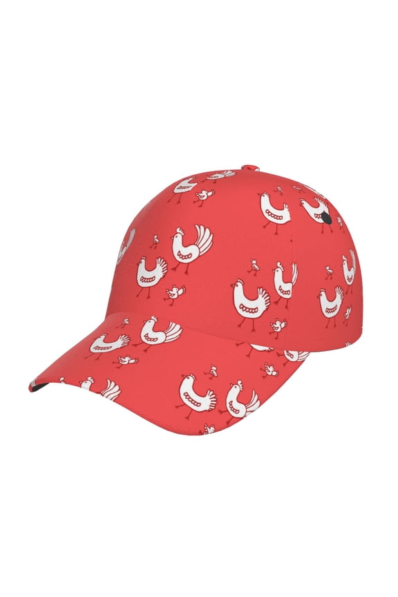 Original Classic Low Profile Hat Men Women Baseball Cap Dad Hat Adjustable Unconstructed Cartoon Rooster Print Cap