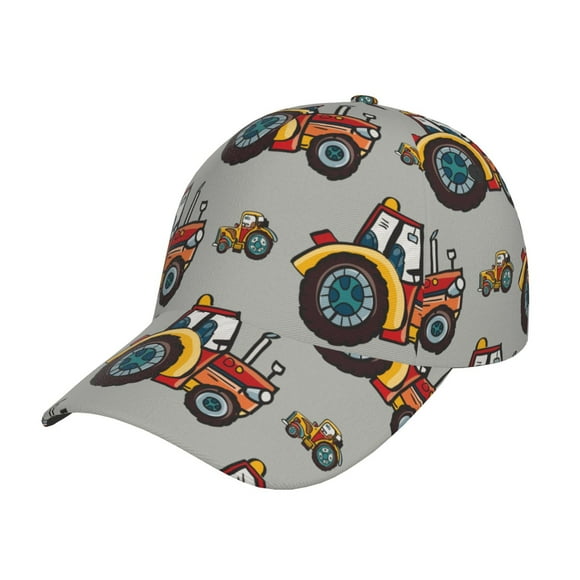 Original Classic Low Profile Hat Men Women Baseball Cap Dad Hat Adjustable Unconstructed Cartoon Tractor Print Cap