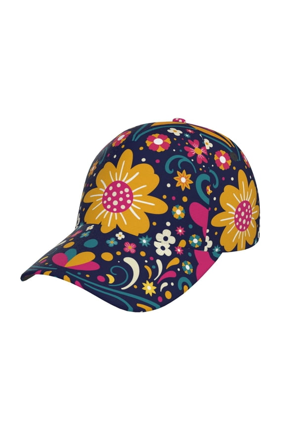 Original Classic Low Profile Hat Men Women Baseball Cap Dad Hat Adjustable Unconstructed Cinco De Mayo Floral Print Cap