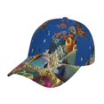 thumbnail image 1 of Naloa Original Classic Low Profile Hat Men Women Baseball Cap Dad Hat Adjustable Unconstructed Colorful Coral Reef Print Cap, 1 of 9