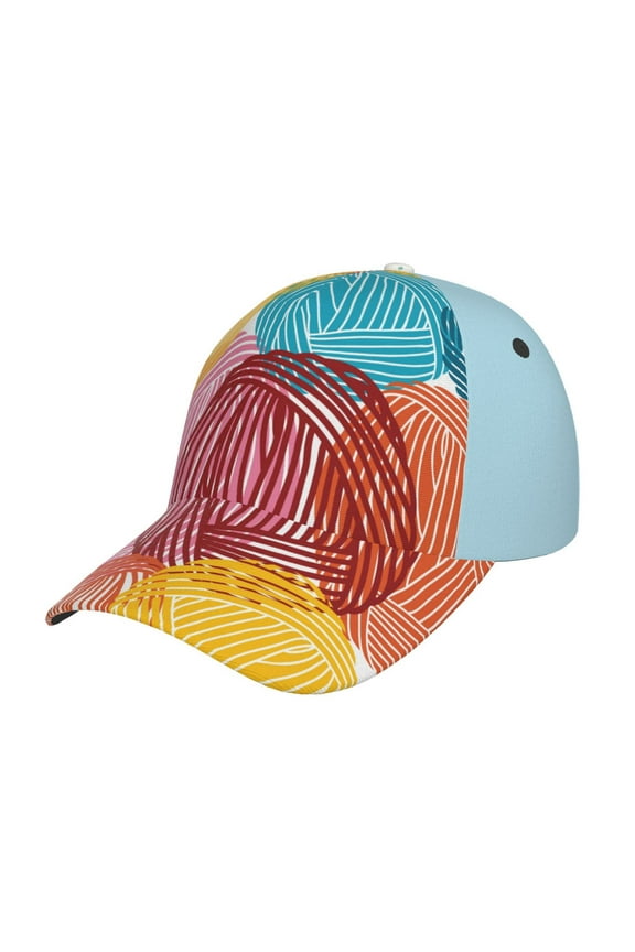 Original Classic Low Profile Hat Men Women Baseball Cap Dad Hat Adjustable Unconstructed Colorful Wool Balls Print Cap