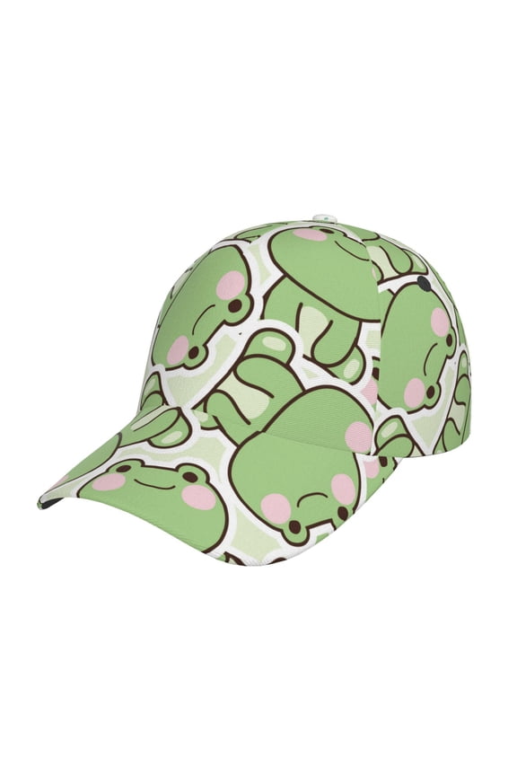Original Classic Low Profile Hat Men Women Baseball Cap Dad Hat Adjustable Unconstructed Cute Frog Print Cap