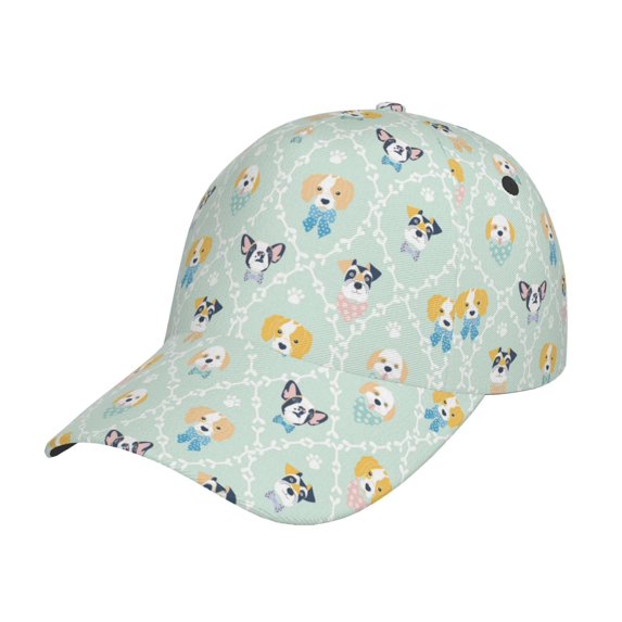 Naloa Original Classic Low Profile Hat Men Women Baseball Cap Dad Hat Adjustable Unconstructed Different Breeds of Dogs Print Cap