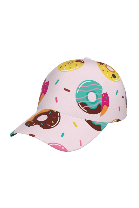 Original Classic Low Profile Hat Men Women Baseball Cap Dad Hat Adjustable Unconstructed Donut Print Cap
