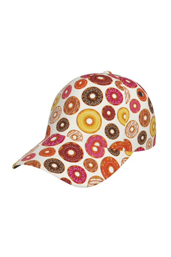 Original Classic Low Profile Hat Men Women Baseball Cap Dad Hat Adjustable Unconstructed Donut Print Cap