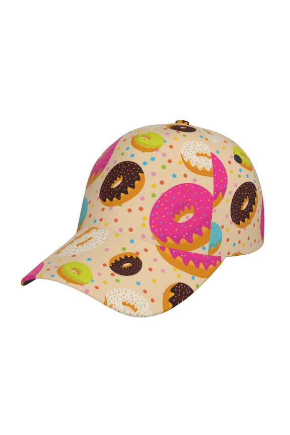 Original Classic Low Profile Hat Men Women Baseball Cap Dad Hat Adjustable Unconstructed Donuts Print Cap