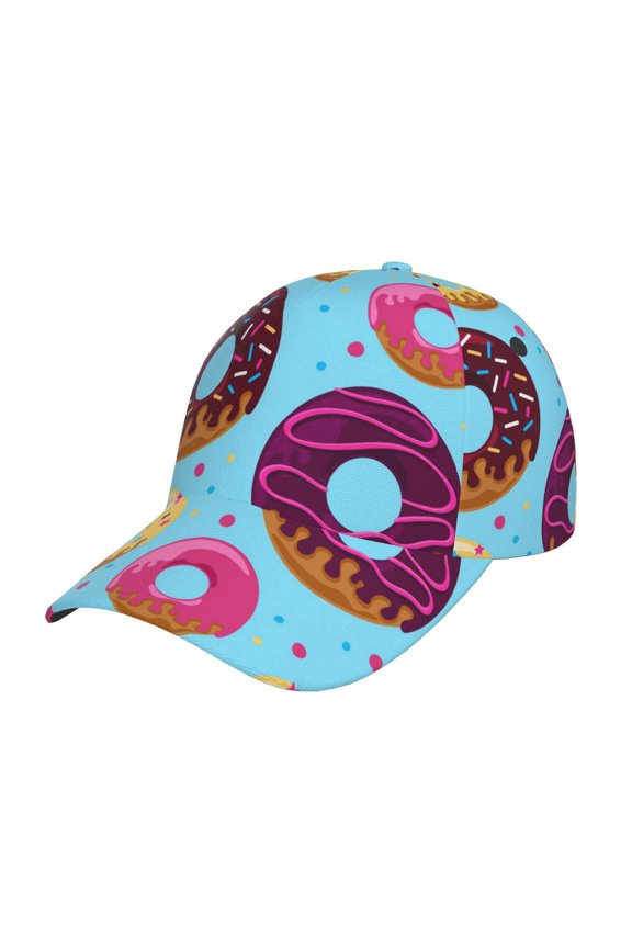 Original Classic Low Profile Hat Men Women Baseball Cap Dad Hat Adjustable Unconstructed Donuts Print Cap