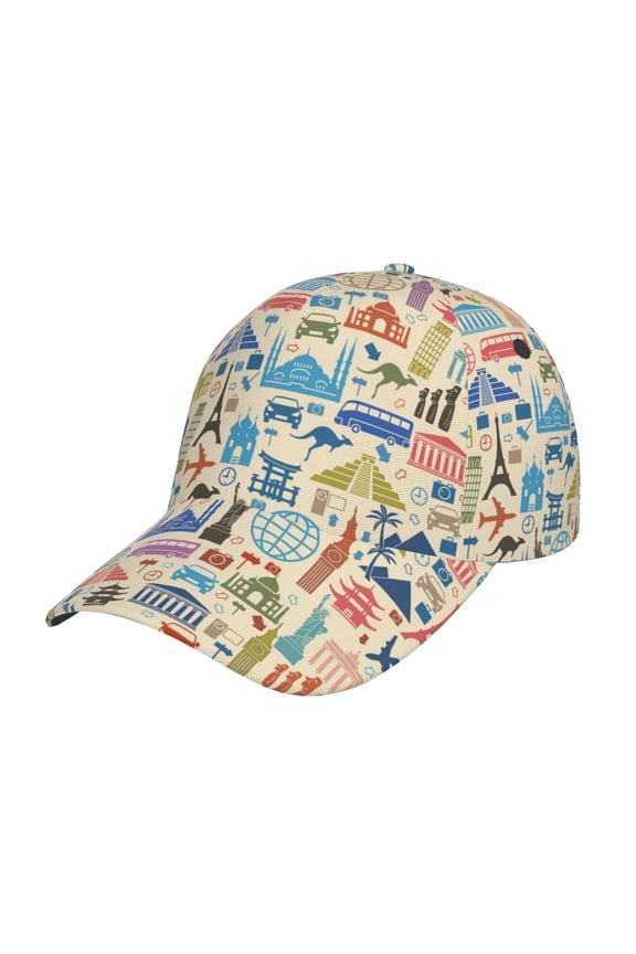 Original Classic Low Profile Hat Men Women Baseball Cap Dad Hat Adjustable Unconstructed Famous Places Print Cap