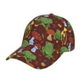 thumbnail image 1 of Naloa Original Classic Low Profile Hat Men Women Baseball Cap Dad Hat Adjustable Unconstructed Frogs and Mushrooms Print Cap, 1 of 9