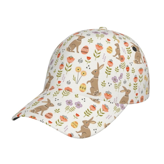 Naloa Original Classic Low Profile Hat Men Women Baseball Cap Dad Hat Adjustable Unconstructed Happy Easter Print Cap