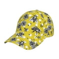 thumbnail image 1 of Naloa Original Classic Low Profile Hat Men Women Baseball Cap Dad Hat Adjustable Unconstructed Honeybee Print Cap, 1 of 1