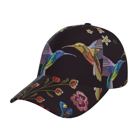 Naloa Original Classic Low Profile Hat Men Women Baseball Cap Dad Hat Adjustable Unconstructed Humming Bird Print Cap