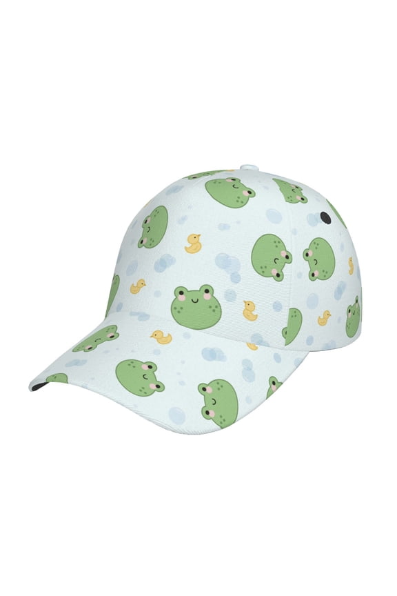 Original Classic Low Profile Hat Men Women Baseball Cap Dad Hat Adjustable Unconstructed Kawaii Frogs Print Cap