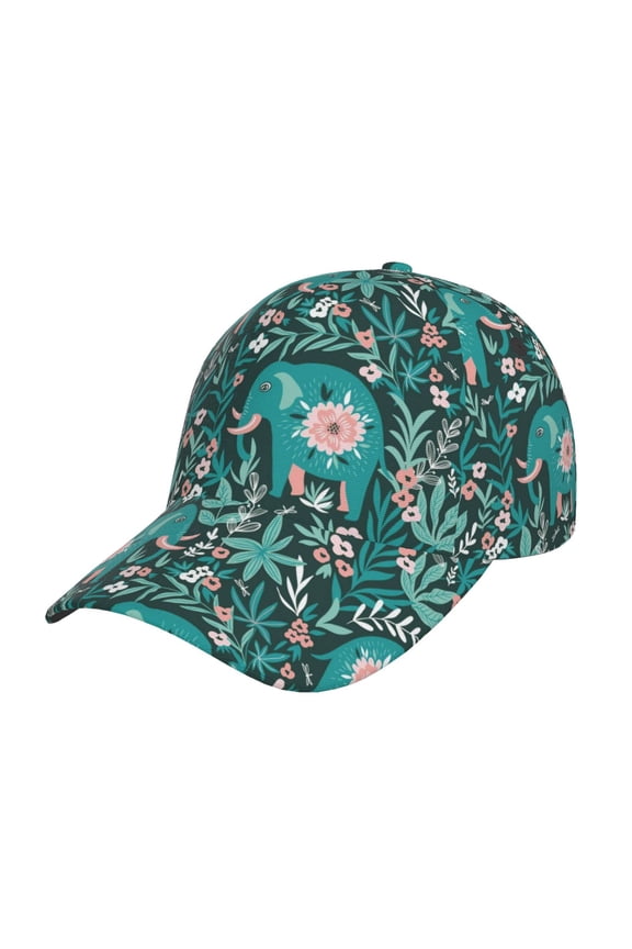 Original Classic Low Profile Hat Men Women Baseball Cap Dad Hat Adjustable Unconstructed Lephants in the Jungle Print Cap