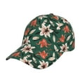 thumbnail image 1 of Naloa Original Classic Low Profile Hat Men Women Baseball Cap Dad Hat Adjustable Unconstructed Lilies Flowers Print Cap, 1 of 9
