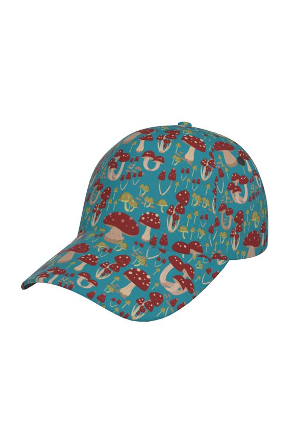 Original Classic Low Profile Hat Men Women Baseball Cap Dad Hat Adjustable Unconstructed Mushroom Print Cap