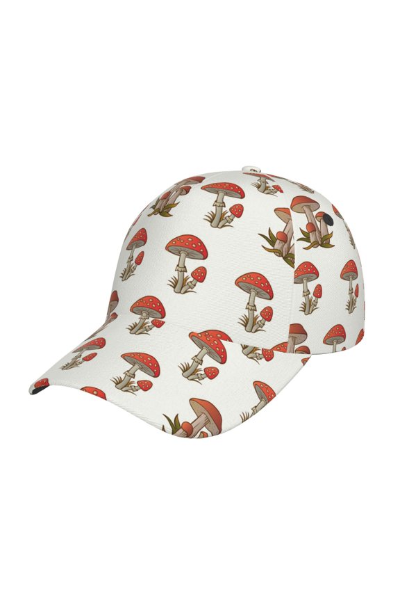 Original Classic Low Profile Hat Men Women Baseball Cap Dad Hat Adjustable Unconstructed Mushroom Print Cap